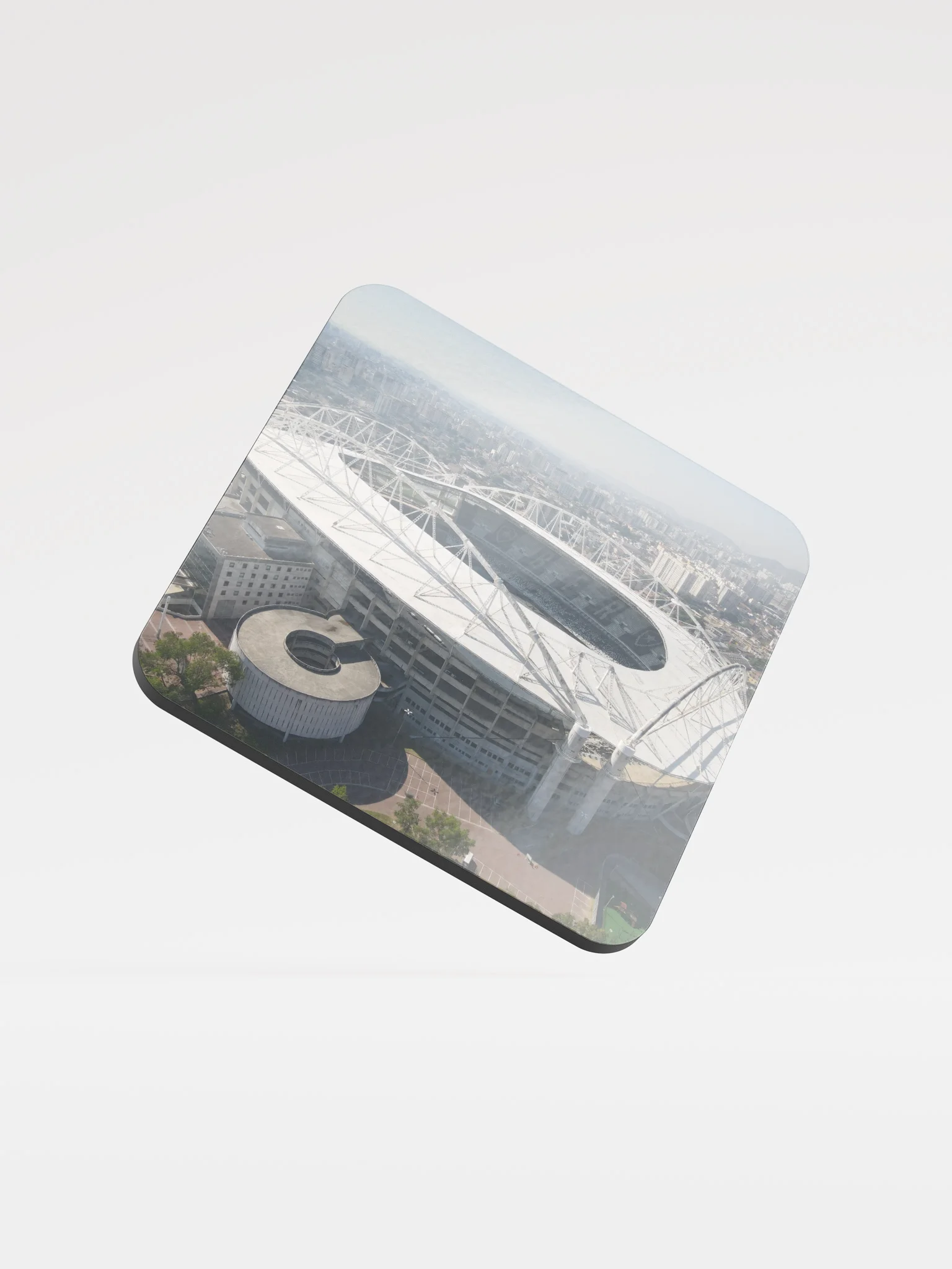 Nilton Santos Stadium – Glossy Cork Coaster /Porta-Copo de Cortiça (EN/BR) product image (1)