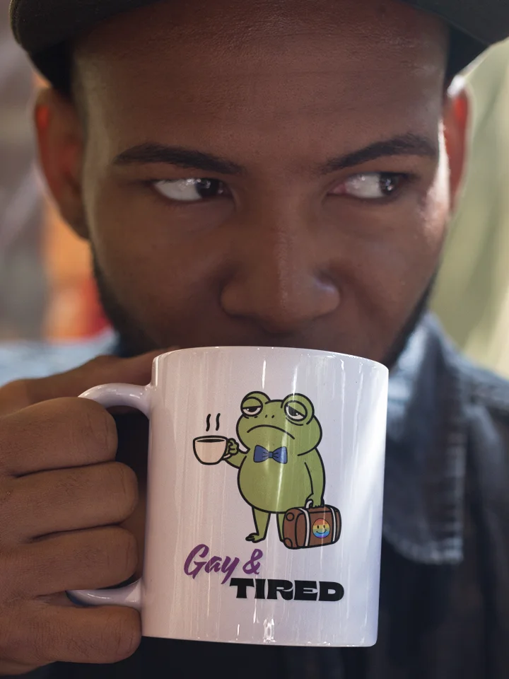 Gay & Tired Frog Coffee Mug product image (1)