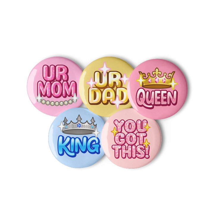 The Queendom Badge Pins (x5) product image (2)