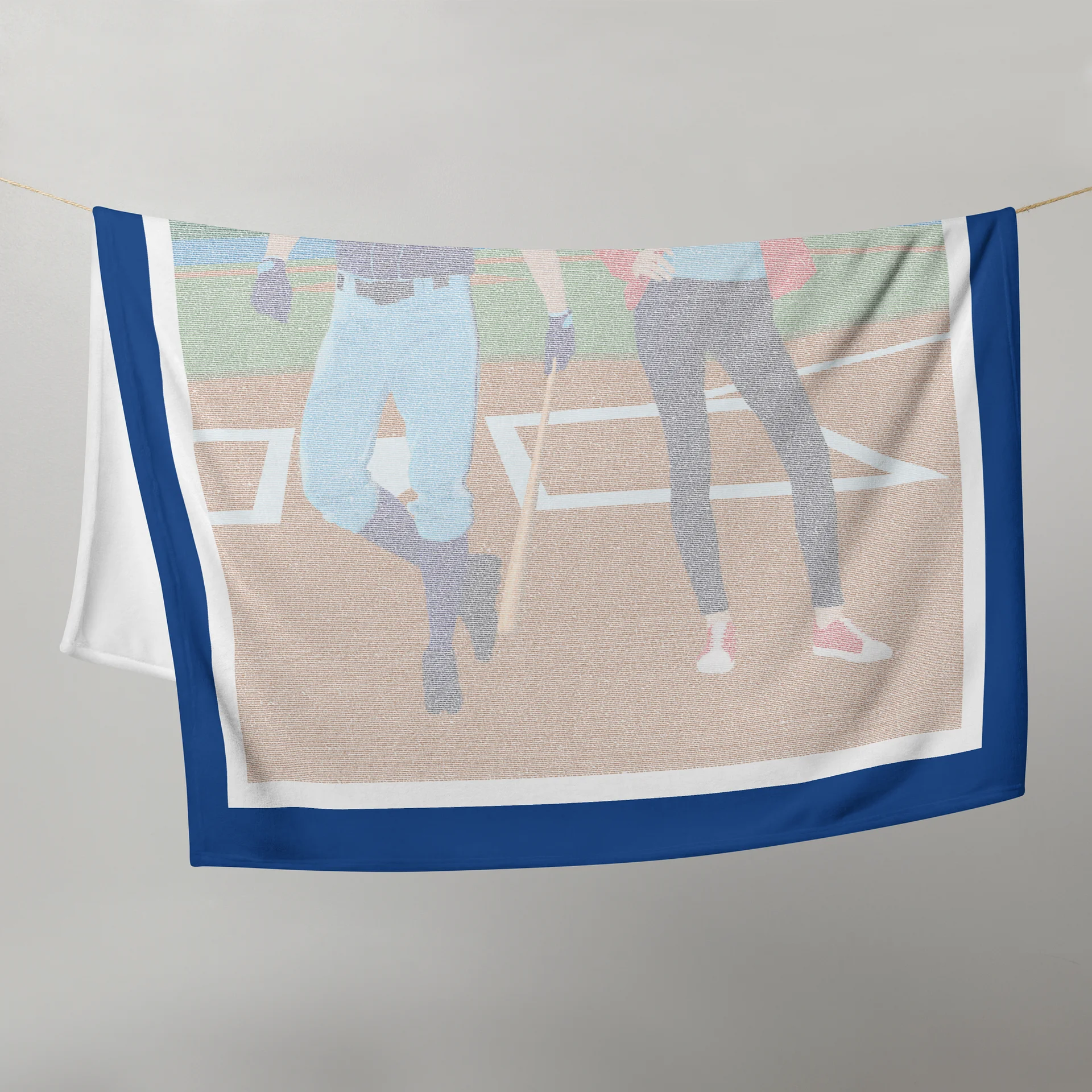 First Baseman's Grumpy Fan Throw Blanket product image (5)