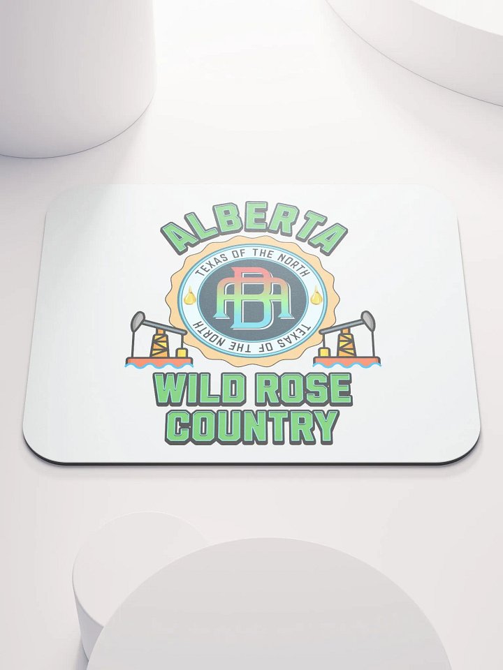 Alberta Wild Rose Country Emblem Mouse Pad product image (2)