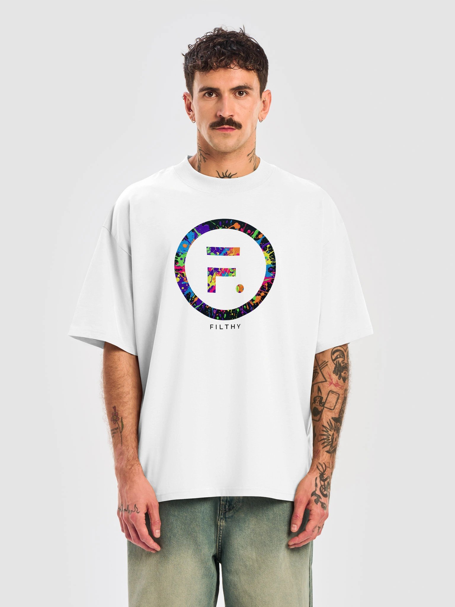 Paint splatter oversized fit product image (1)