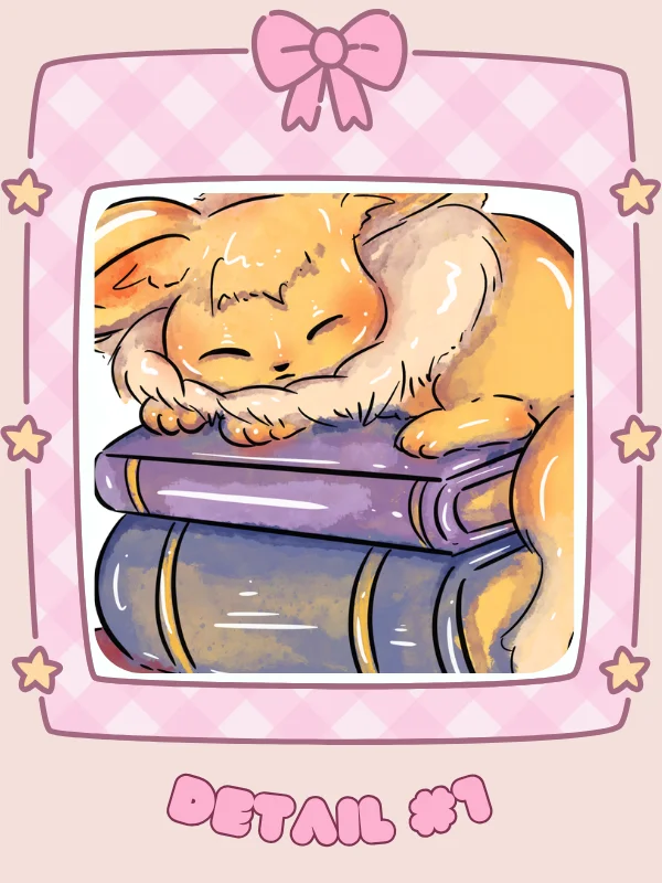 Eeve Sleeping On Books product image (2)