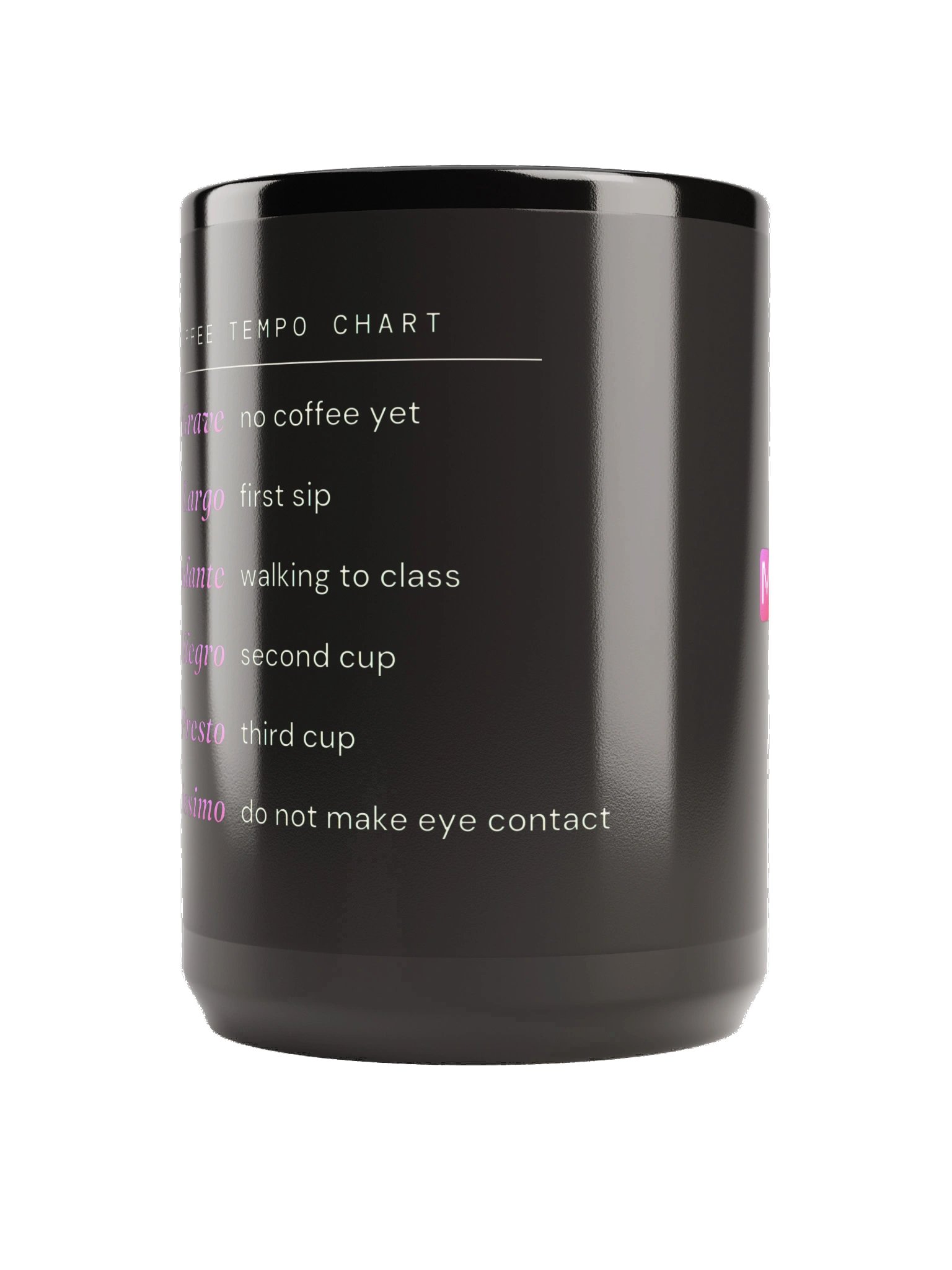 Coffee Tempo Chart Mug - Black product image (2)