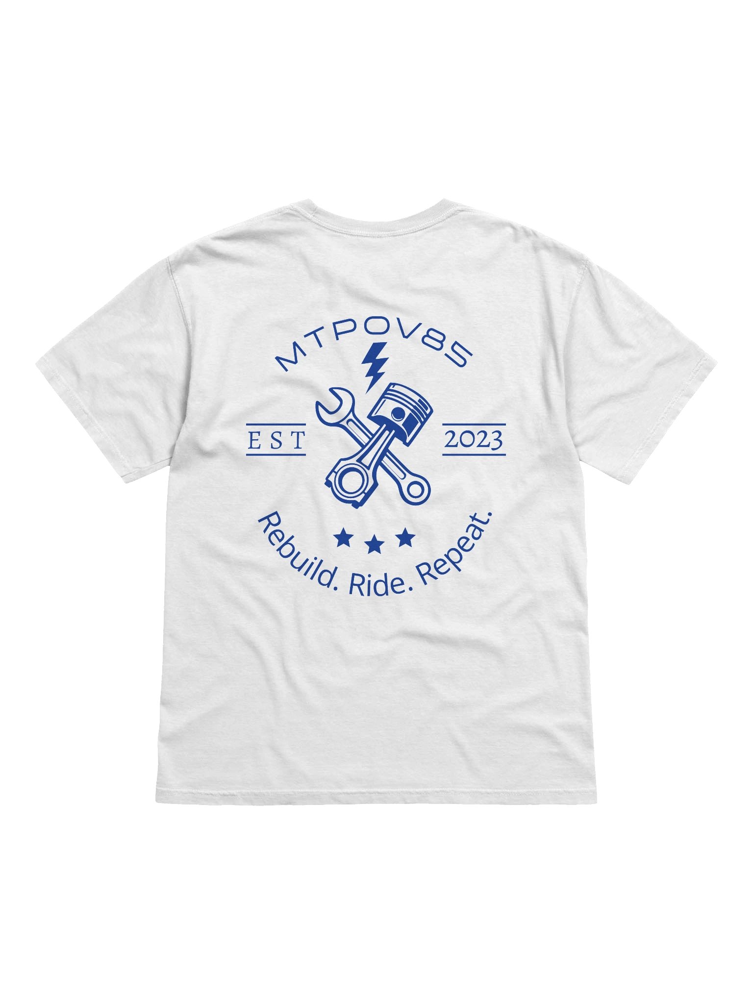 Rebuild. Ride. Repeat. Style 1, White T-Shirt product image (1)
