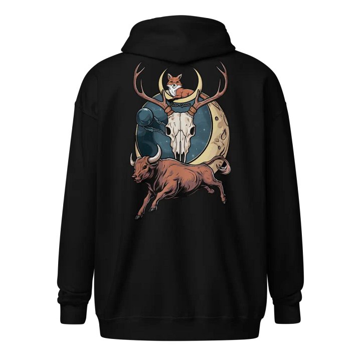 Two Moons Vixen Stag and Bull Fantasy Zippy Hoodie product image (5)