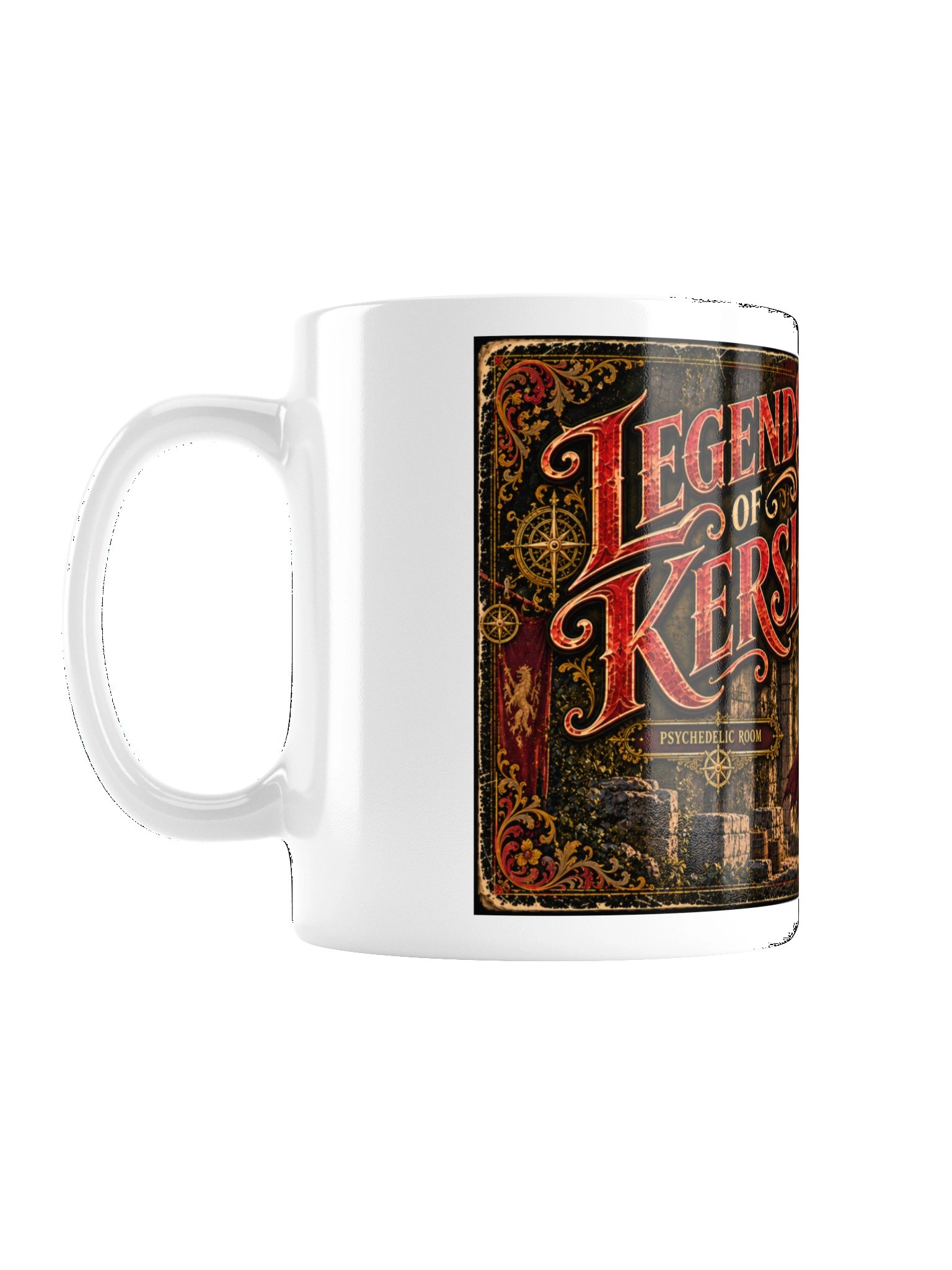 Legends of Kersia – White Ceramic Mug product image (2)