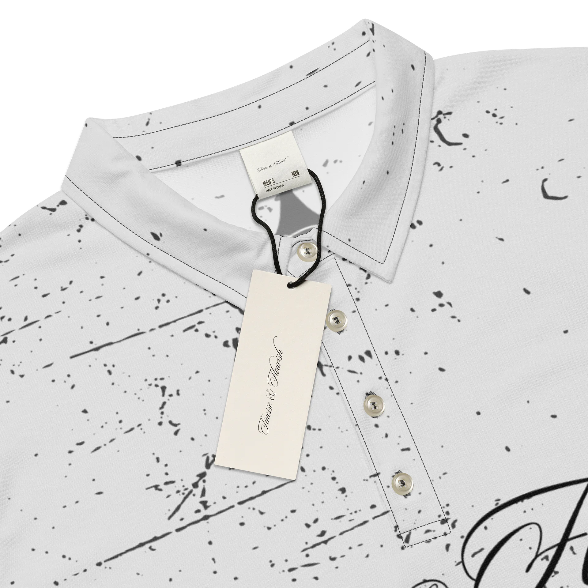 F&F Big Script Concrete Slim Fit Polo Shirt product image (4)