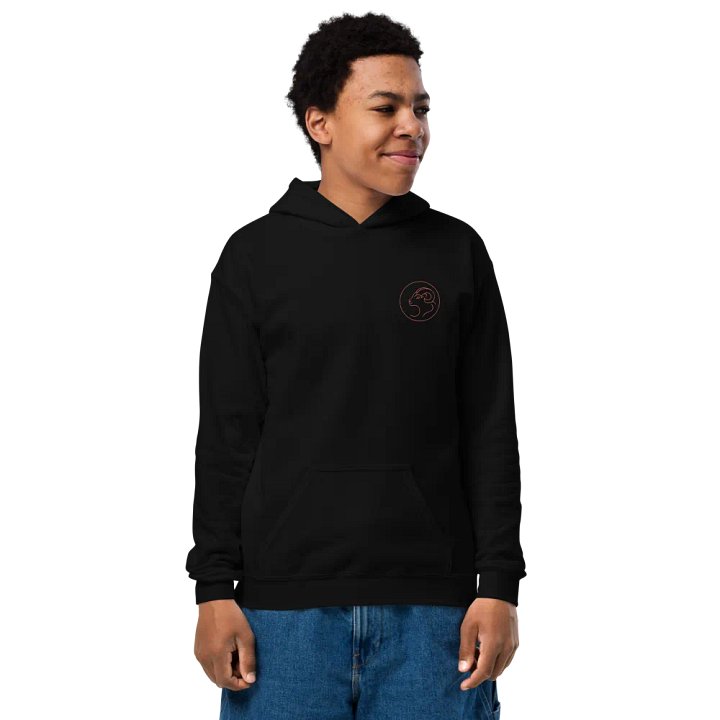 Stylized Aries Ram's Head Youth Hoodie product image (1)