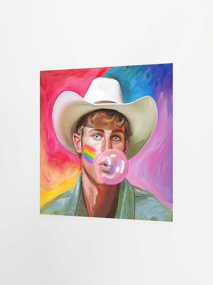 Blond Cowboy – Fun Gay Studio Art Print product image (2)