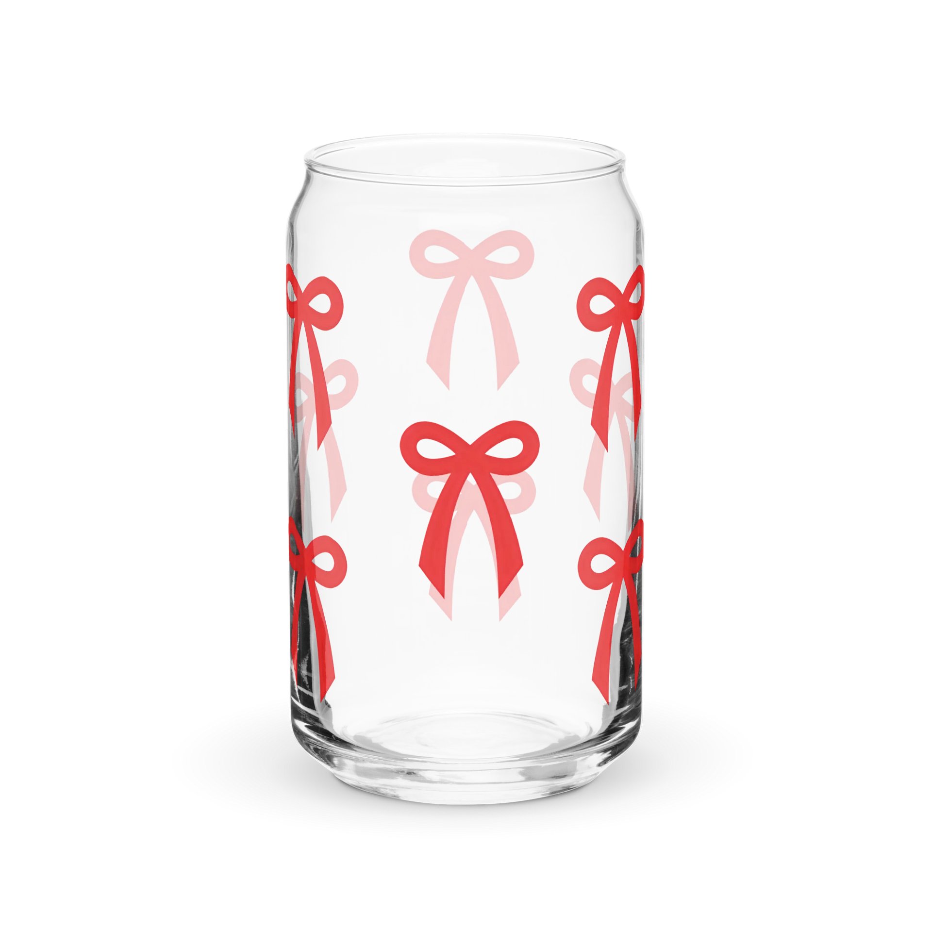 Red Bow Can-Shaped Glass 16 oz product image (4)