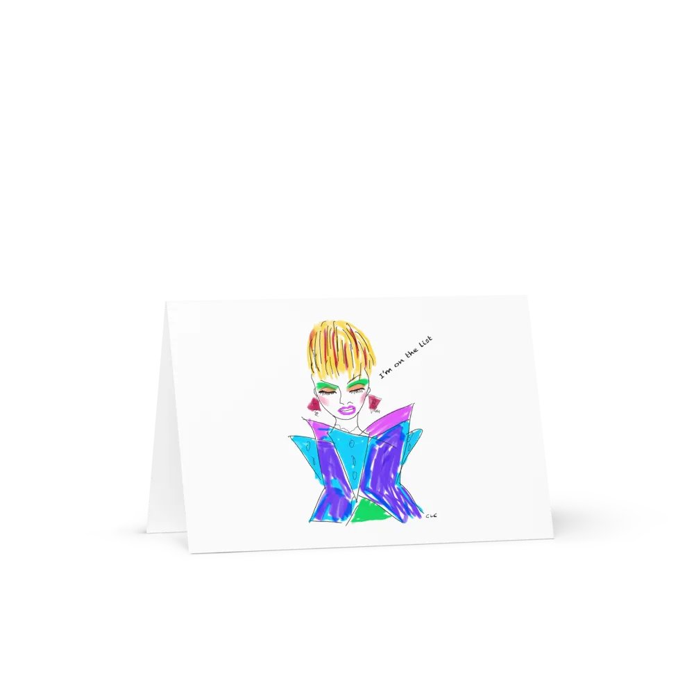 On The List Greeting Card product image (2)