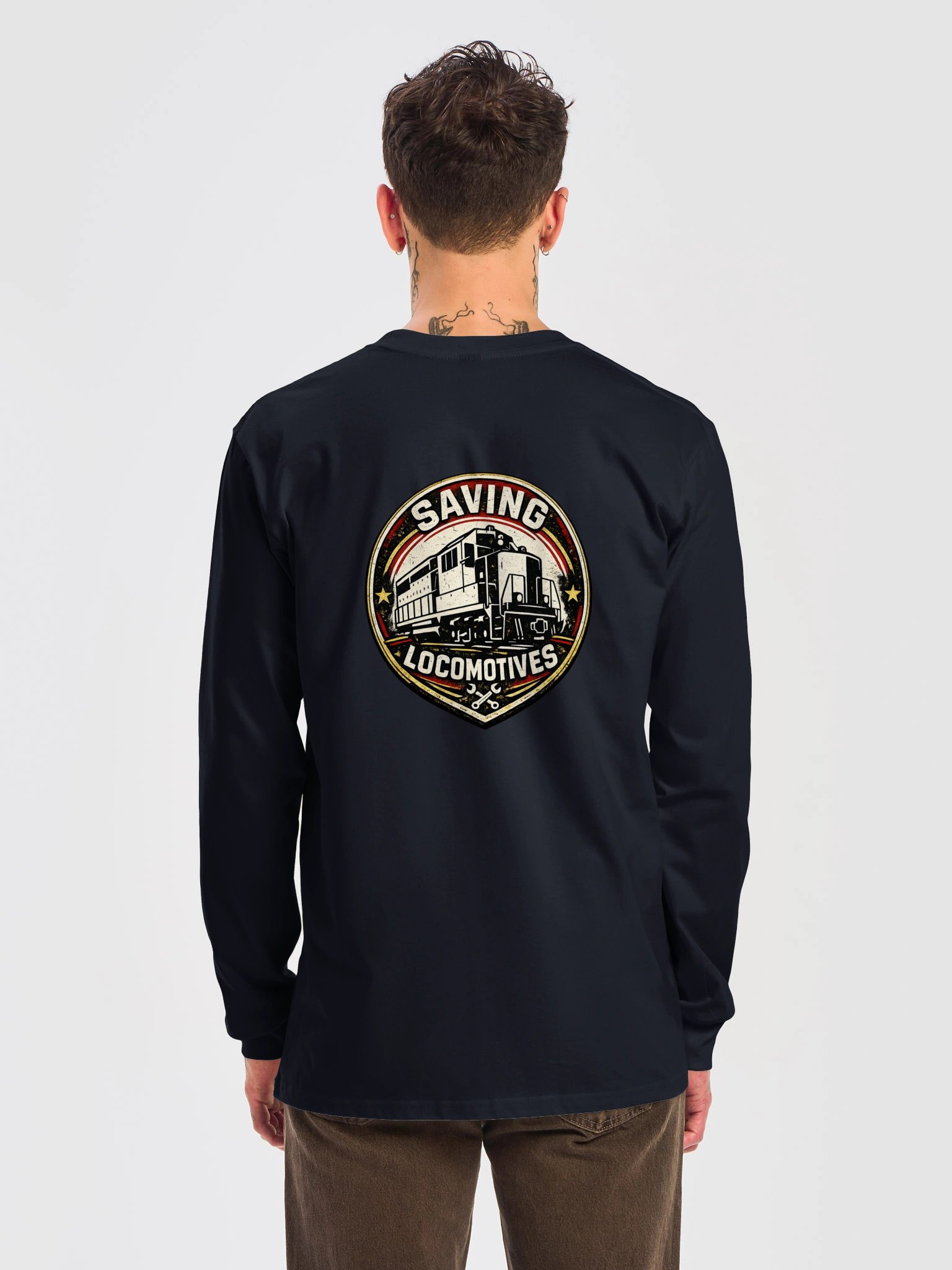 Saving Locomotives Badge Long Sleeve Tee product image (11)