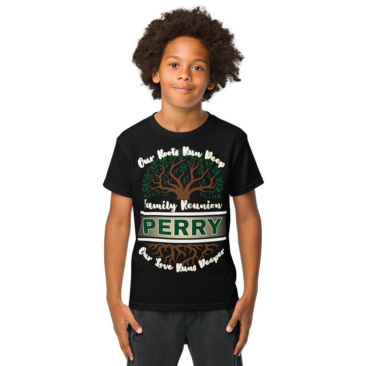 Perry Family Reunion 2026 Gildan Youth Sports Tee – 8th Generation | Legacy Edition product image (1)