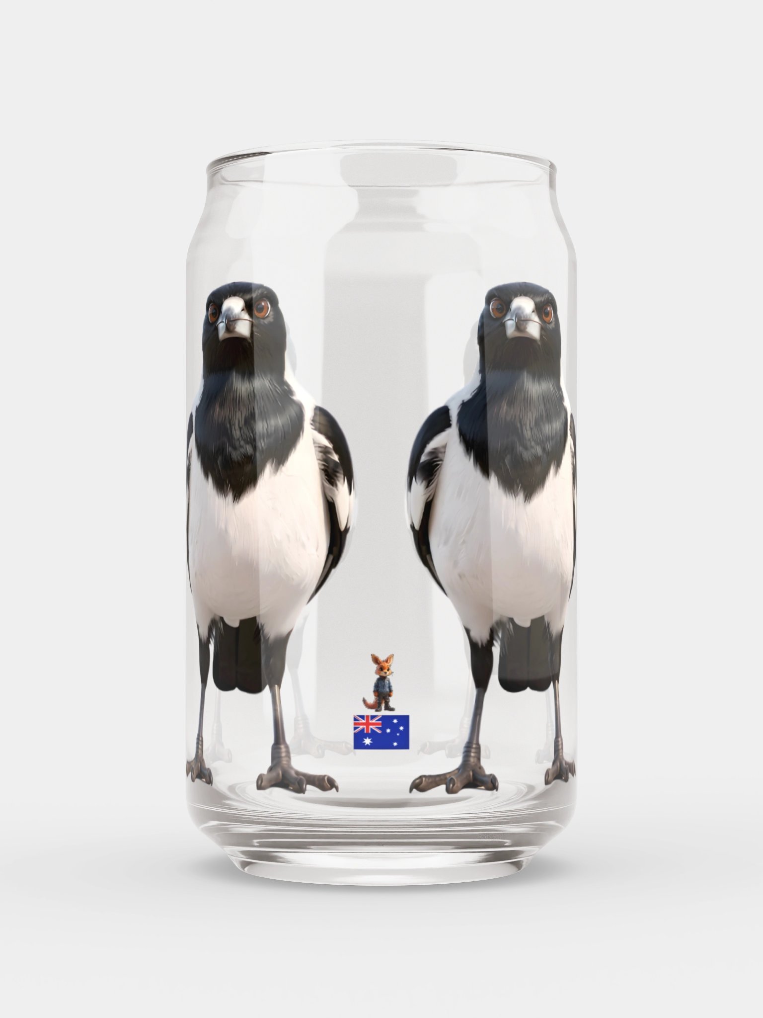 Come at me Bro Can Shaped Glass - Australian Magpie Edition product image (1)
