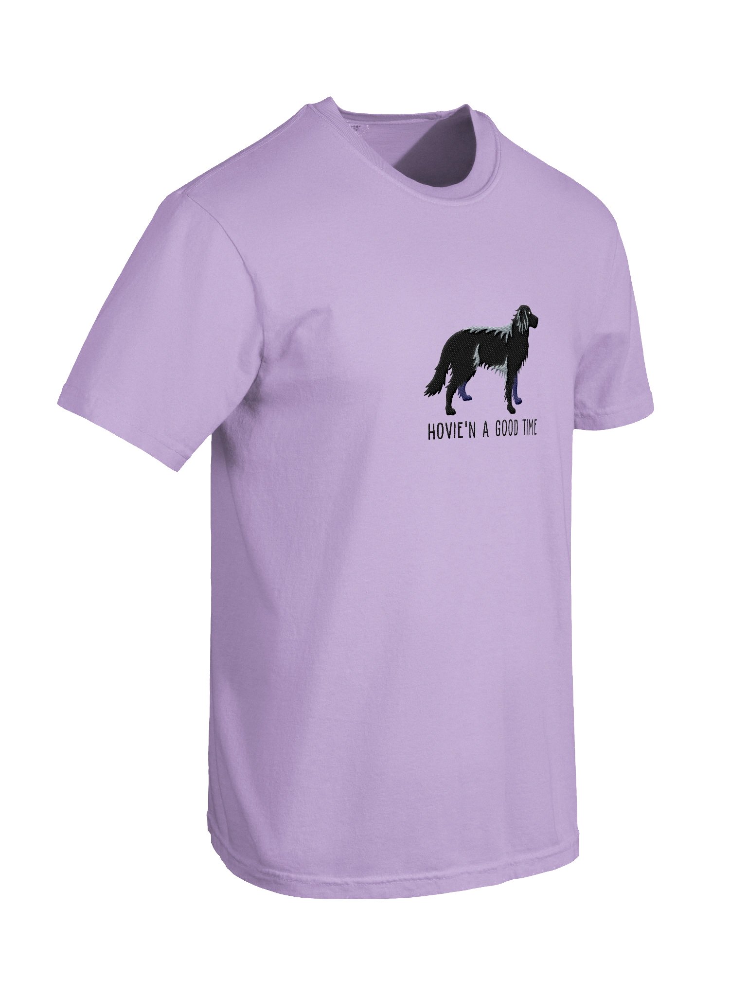 Hovie'n a Good Time T-Shirt(Embroidered) of a Hovawart(Black) product image (11)