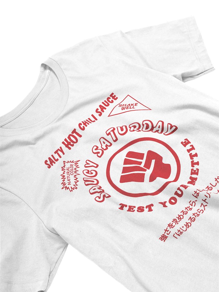OG Saucy T-SHIRT White or BLACK (Red logo) product image (2)