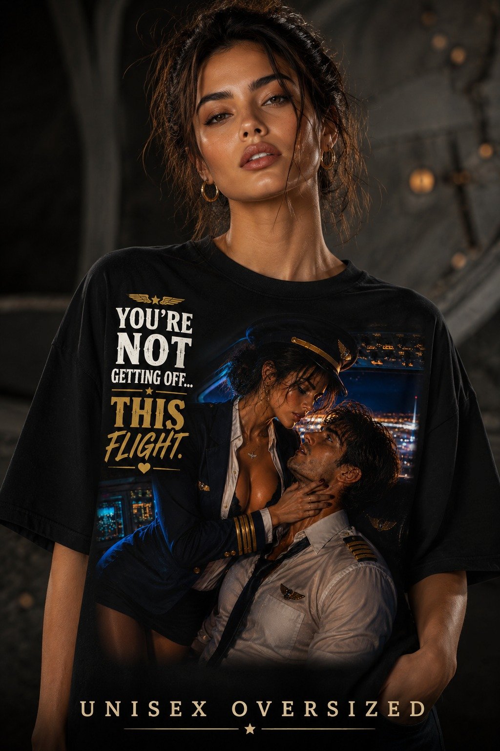 You’re Not Getting Off This Flight Unisex T-Shirt | Funny Pilot Couple Shirt | Flirty Aviation Gift product image (1)