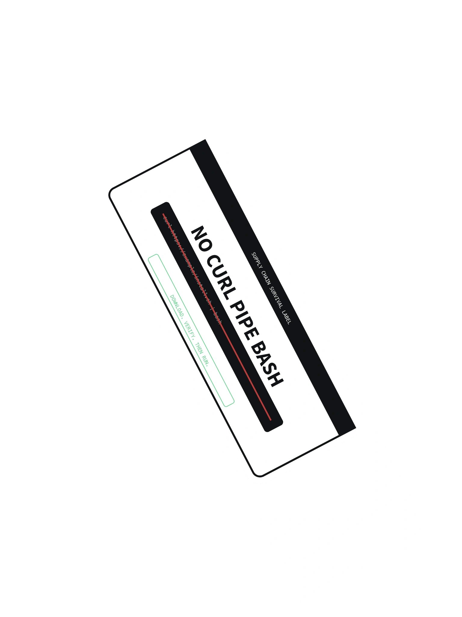 No Curl Pipe Bash Sticker product image (2)