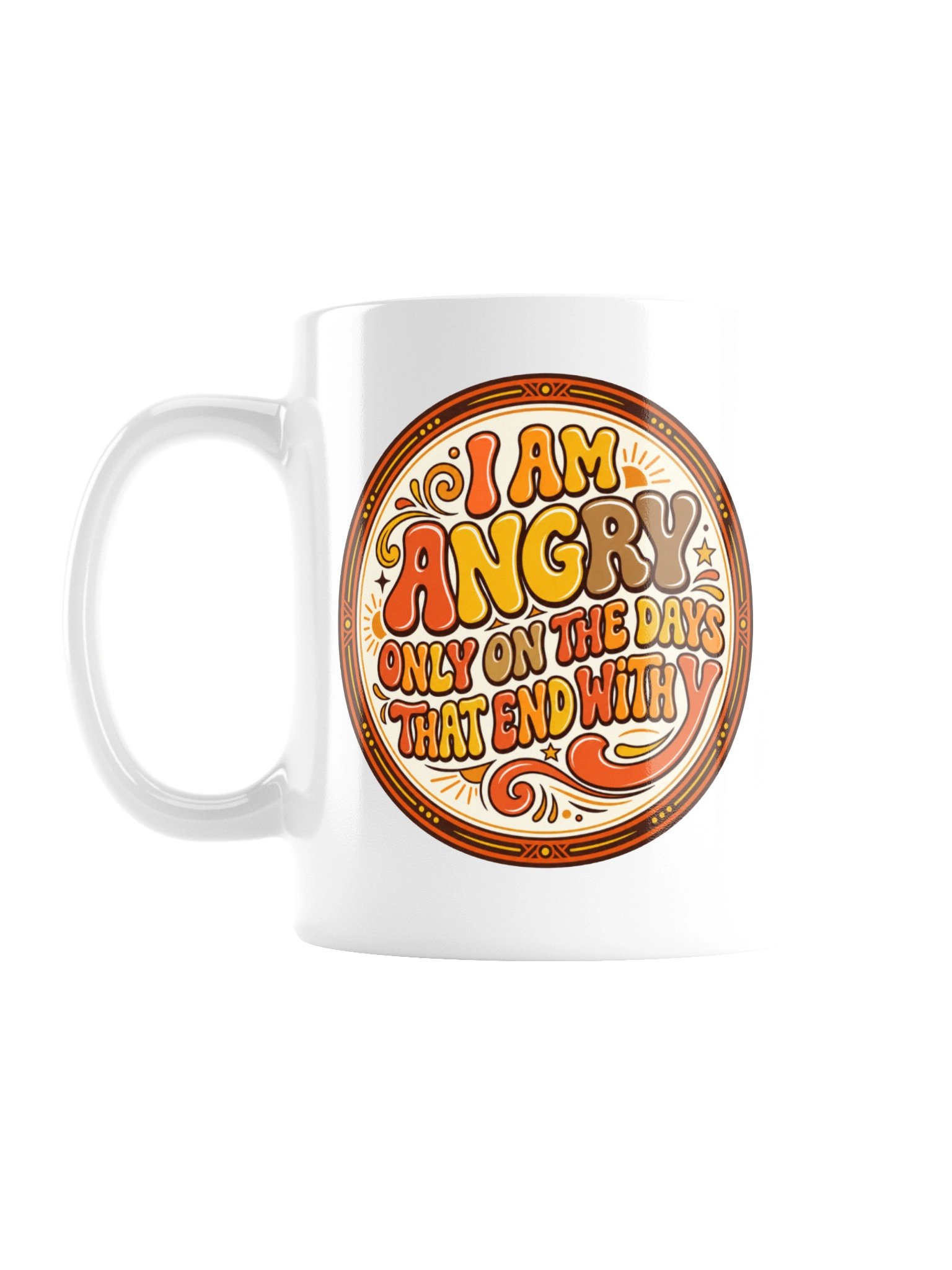 Only Angry on Days Ending With Y - Retro Badge Mug product image (3)