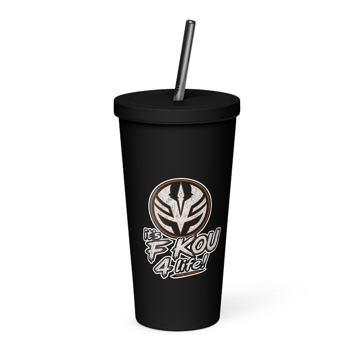 20 oz Insulated Tumbler with a Straw - Its F KOU 4 Life product image (1)