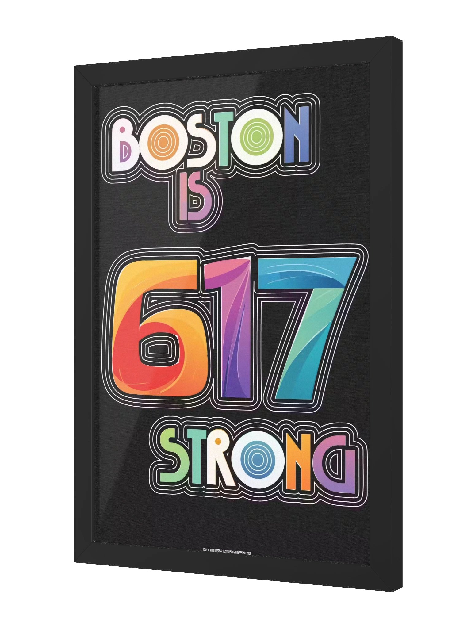 "617 Strong" Vibrant Matte Poster in Ayous Wood Frame product image (4)