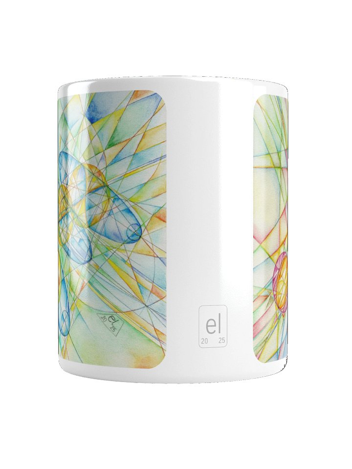 Poinsot's Paper Spaceship 2+3 - Gyroscope Physics Geometric Drawings Mug product image (2)