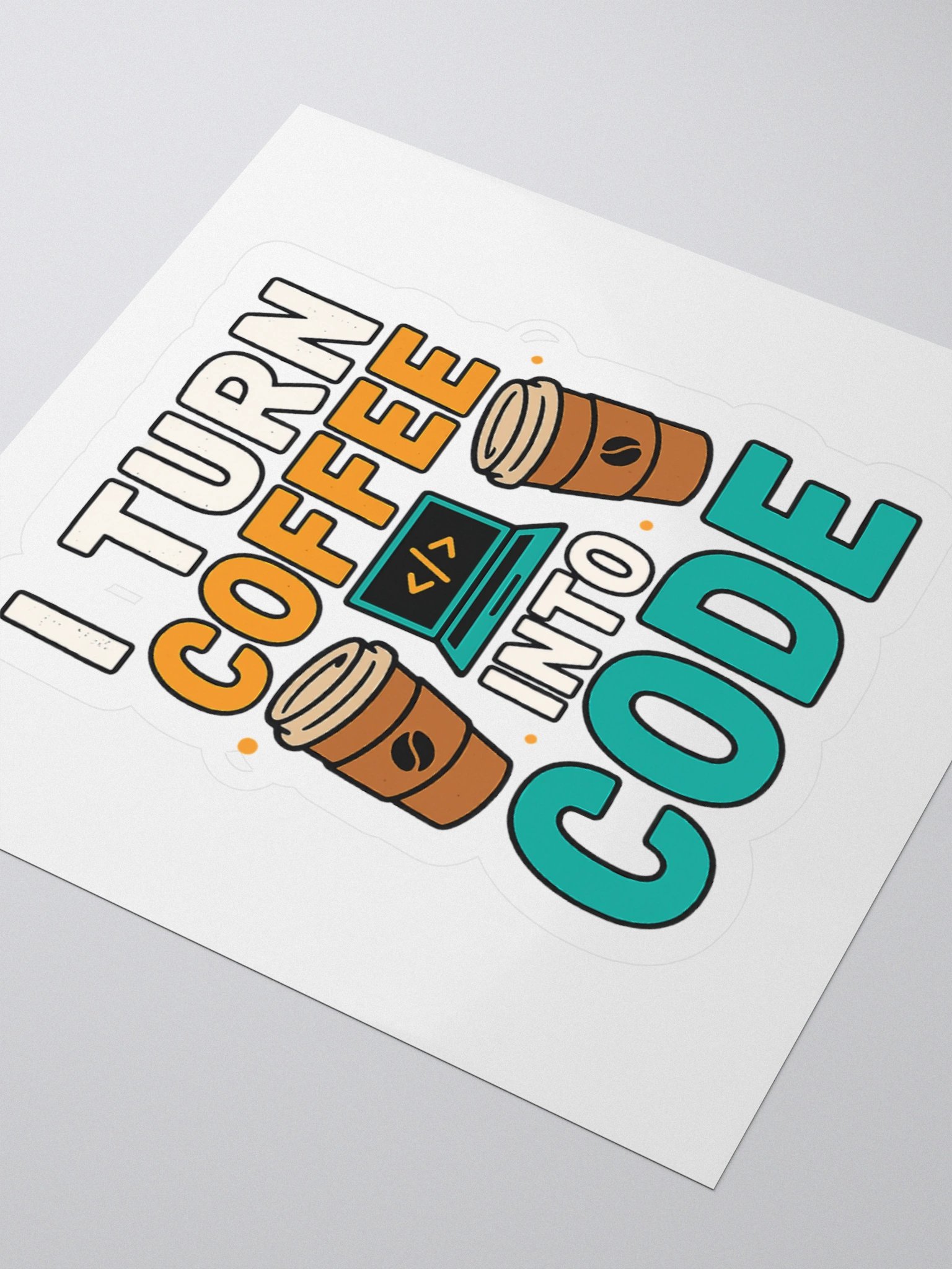 I Turn Coffee Into CODE Stickers product image (8)