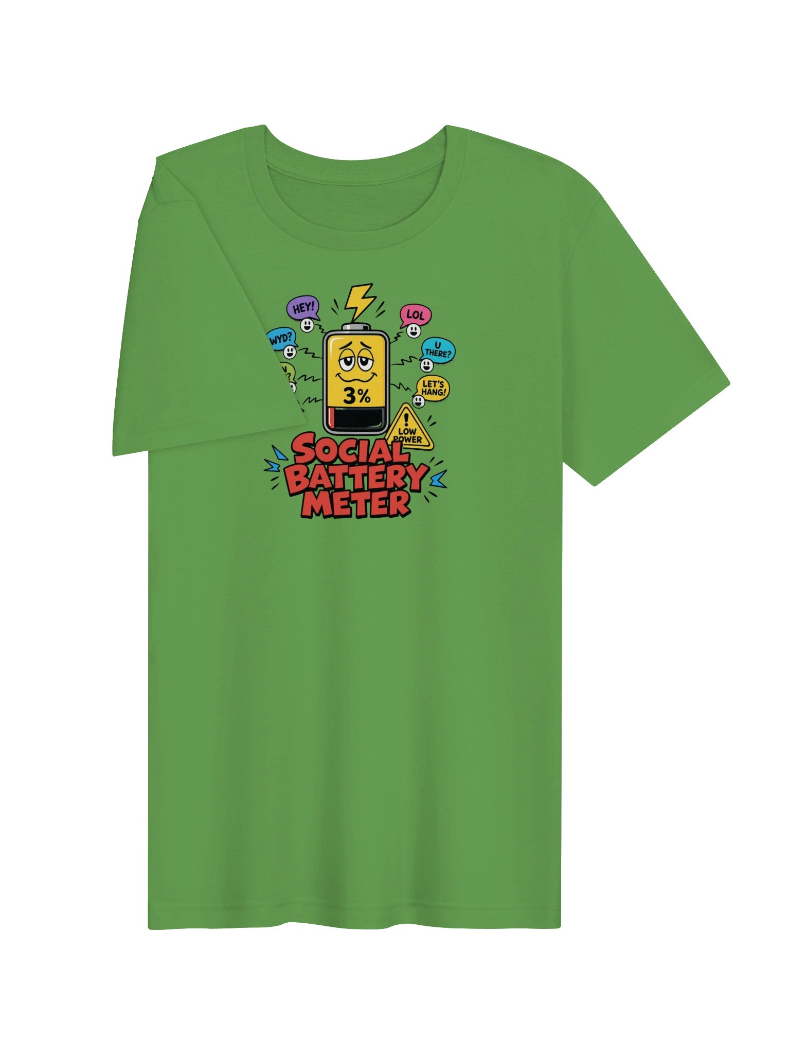 UnspokenMinds: Social Battery Meter Tee product image (3)