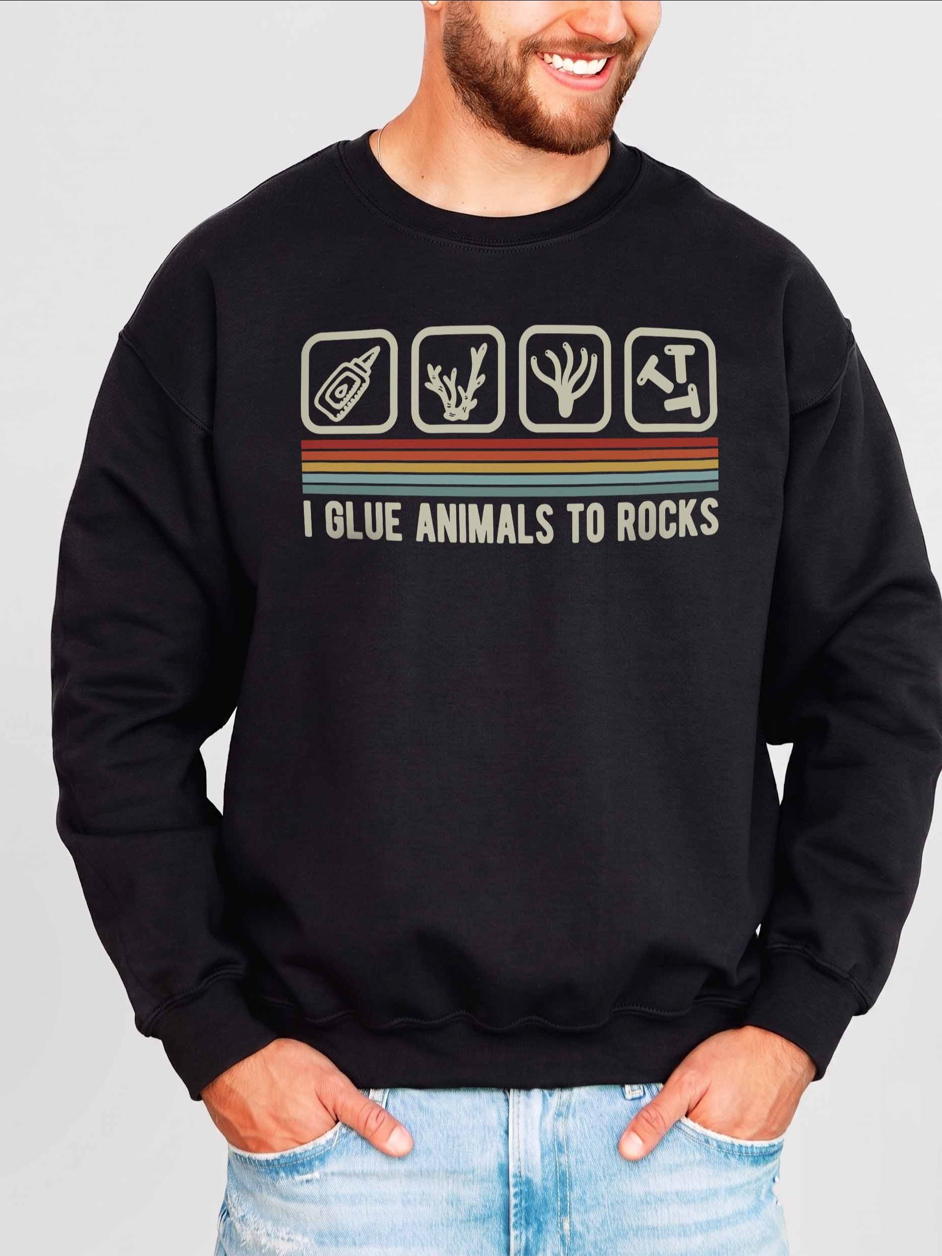 I Glue Animals to Rocks Sweatshirt – Funny Reef Tank Coral Fragging Sweatshirt for Reef Aquarium Keepers product image (2)