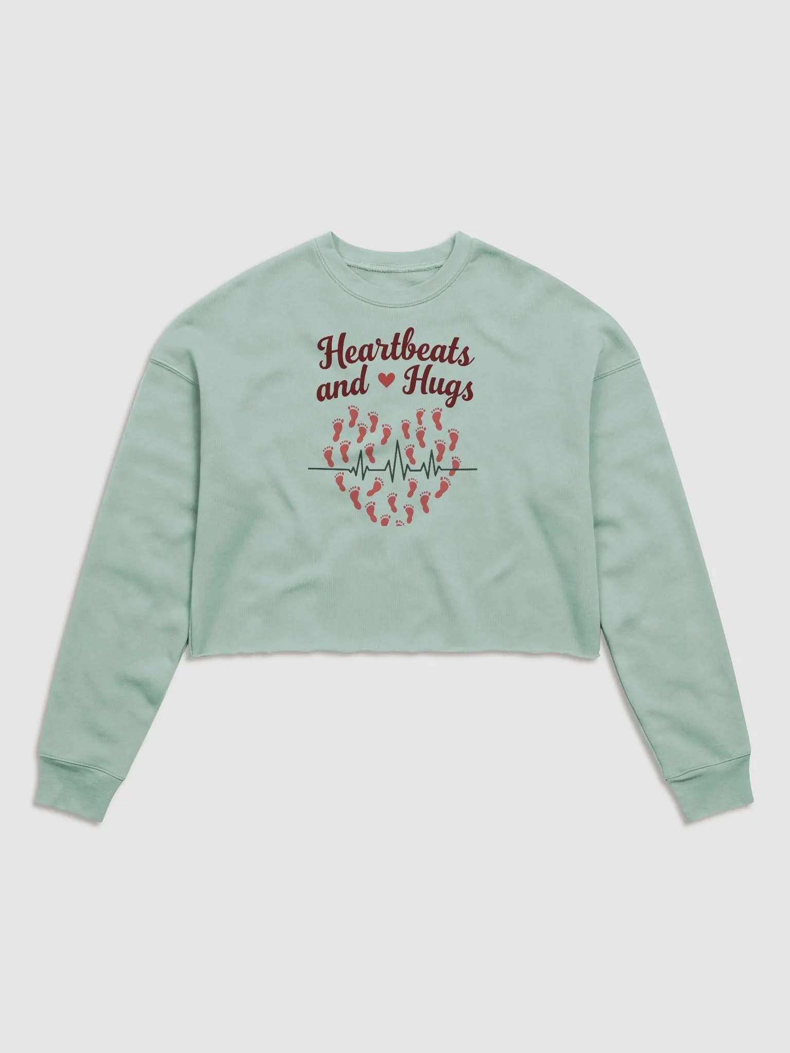 Heartbeat and Hugs Crop Sweatshirt product image (1)