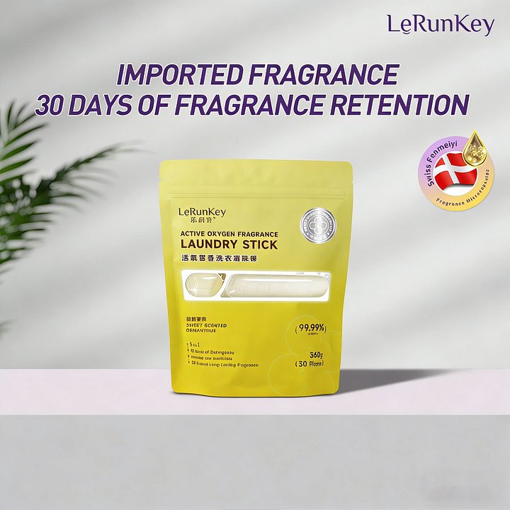 Lerunkey Oxygen-Infused Scented Laundry Pods 12x Cleaning Power Long-Lasting Fragrance 360g (12g x 30 Pieces) product image (1)