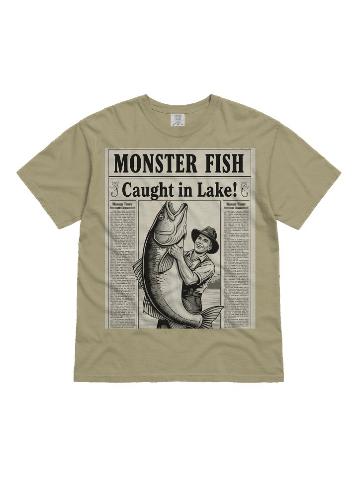 Vintage newspaper - Monster Fish Caught in Lake! T-Shirt product image (1)