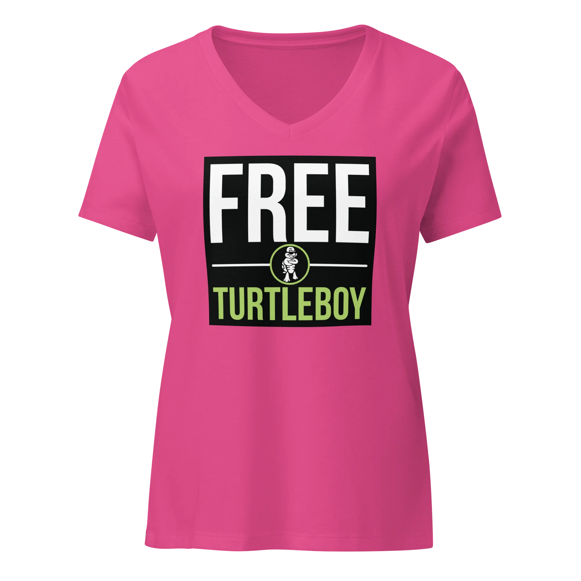 Free Turtleboy Text - Women's Relaxed V Neck product image (1)