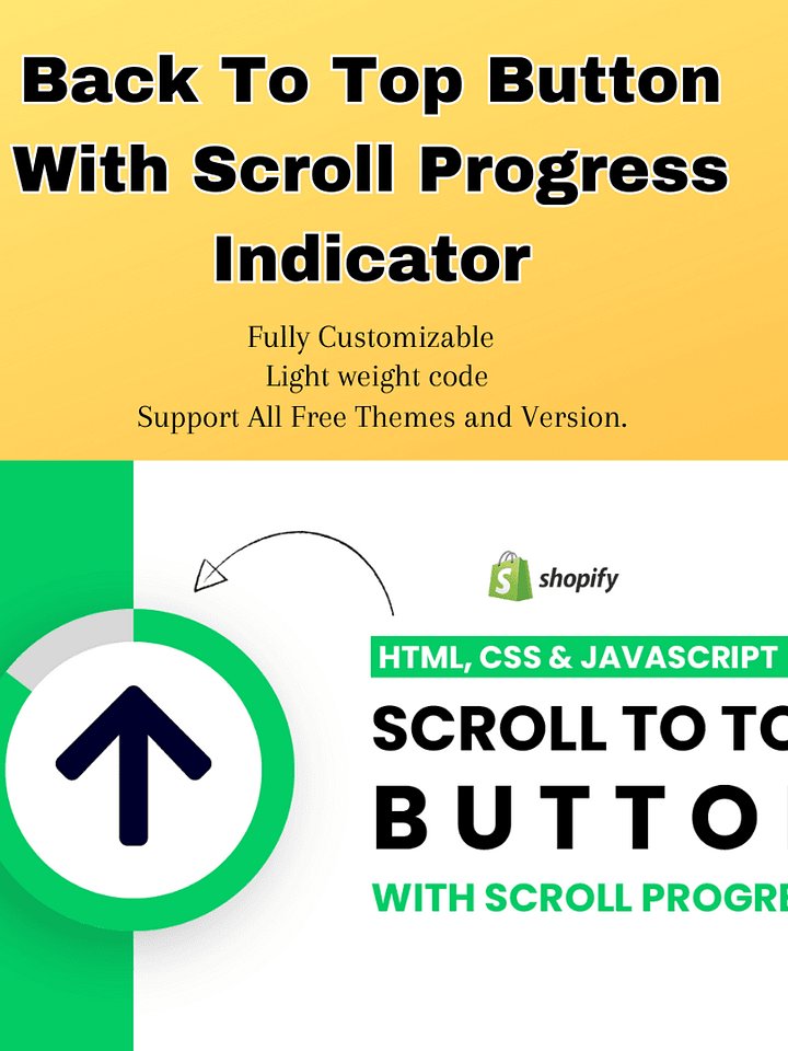 Smooth Back To Top Button With Scroll Progress Indicator product image (1)