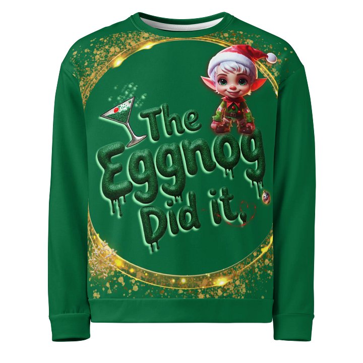 Festive Elf Eggnog All-Over Sweatshirt product image (1)