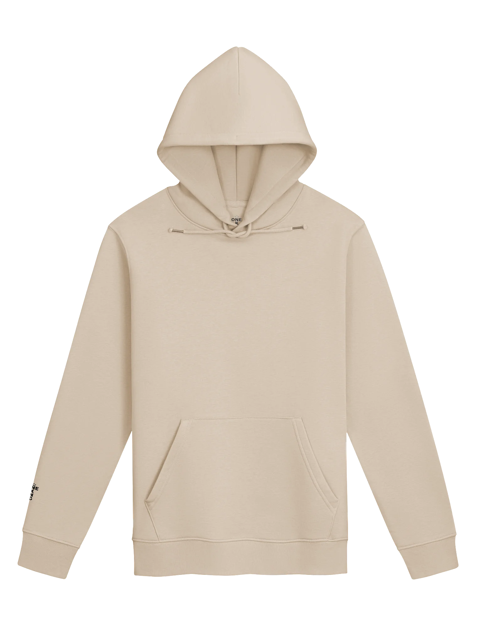 ONE KING Rooted IV 100% Organic Cotton Premium Street Hoodie with embroidered sleeve logo black print product image (2)
