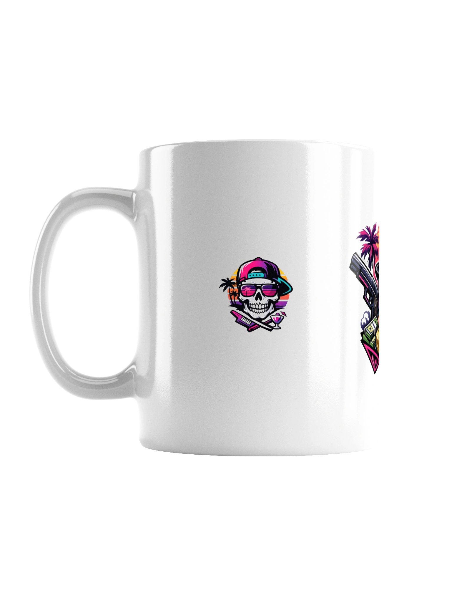 Neon Vice Skull Glossy Mug product image (2)