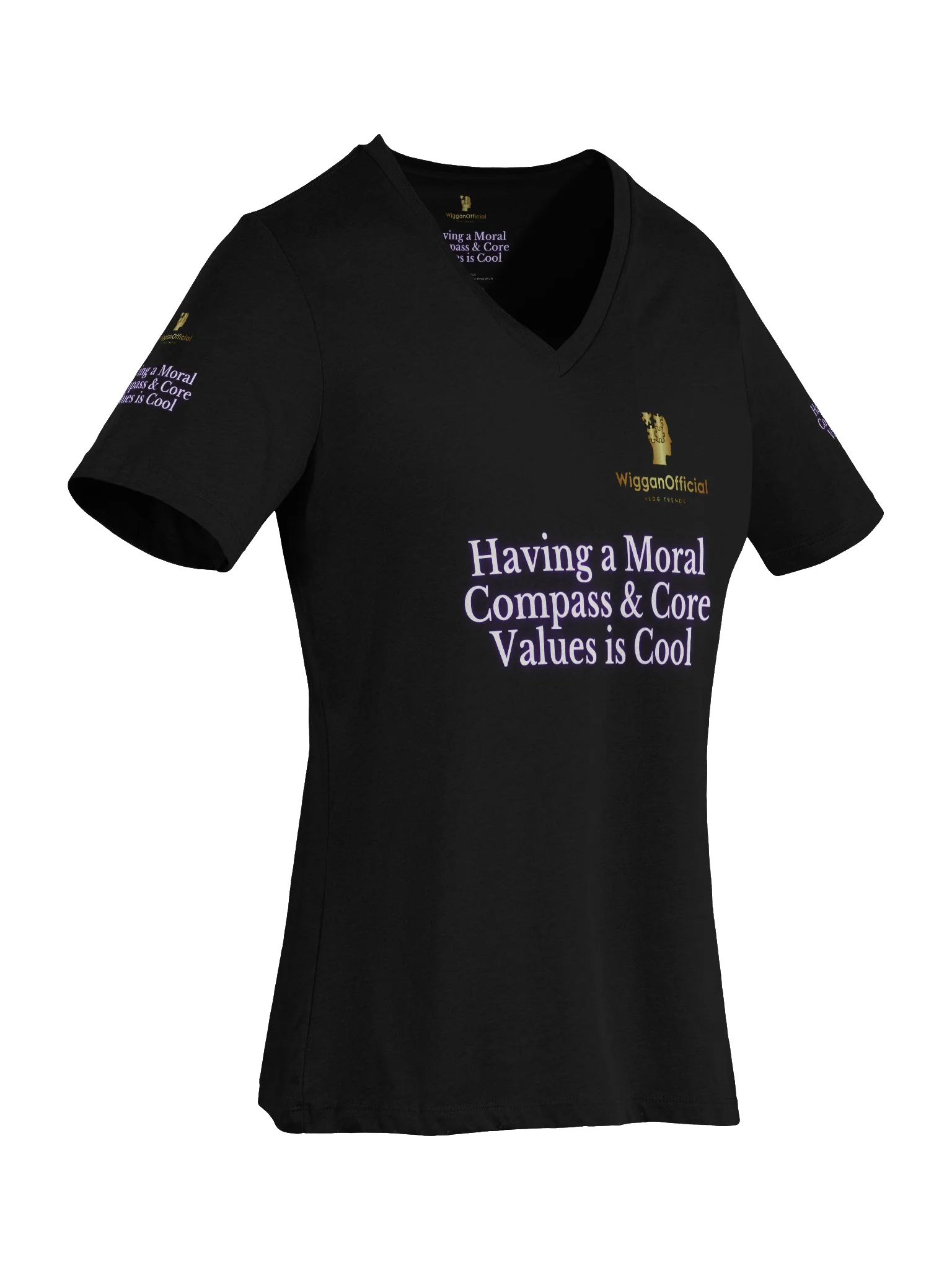 WigganOfficial “Having a Moral Compass & Core Values Is Cool” Women's Relaxed V-Neck T-Shirt product image (7)