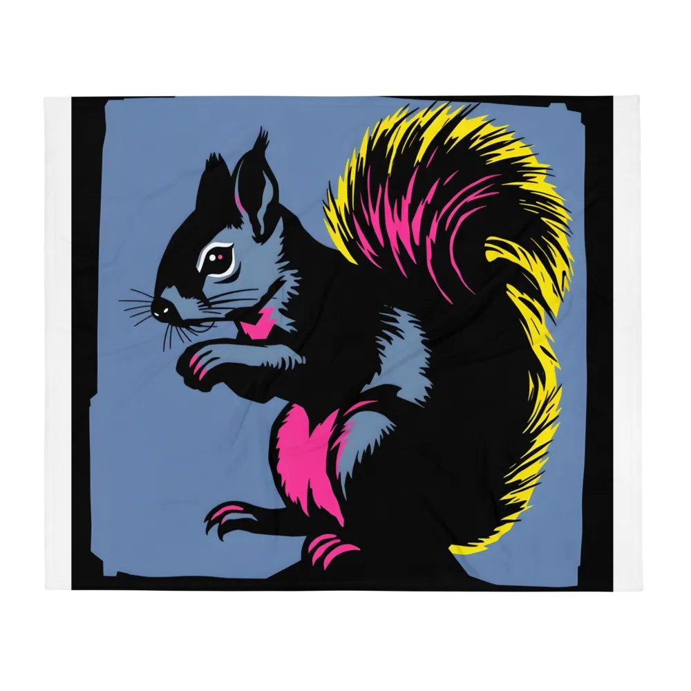 Vibrant Squirrel Profile Throw Blanket product image (2)
