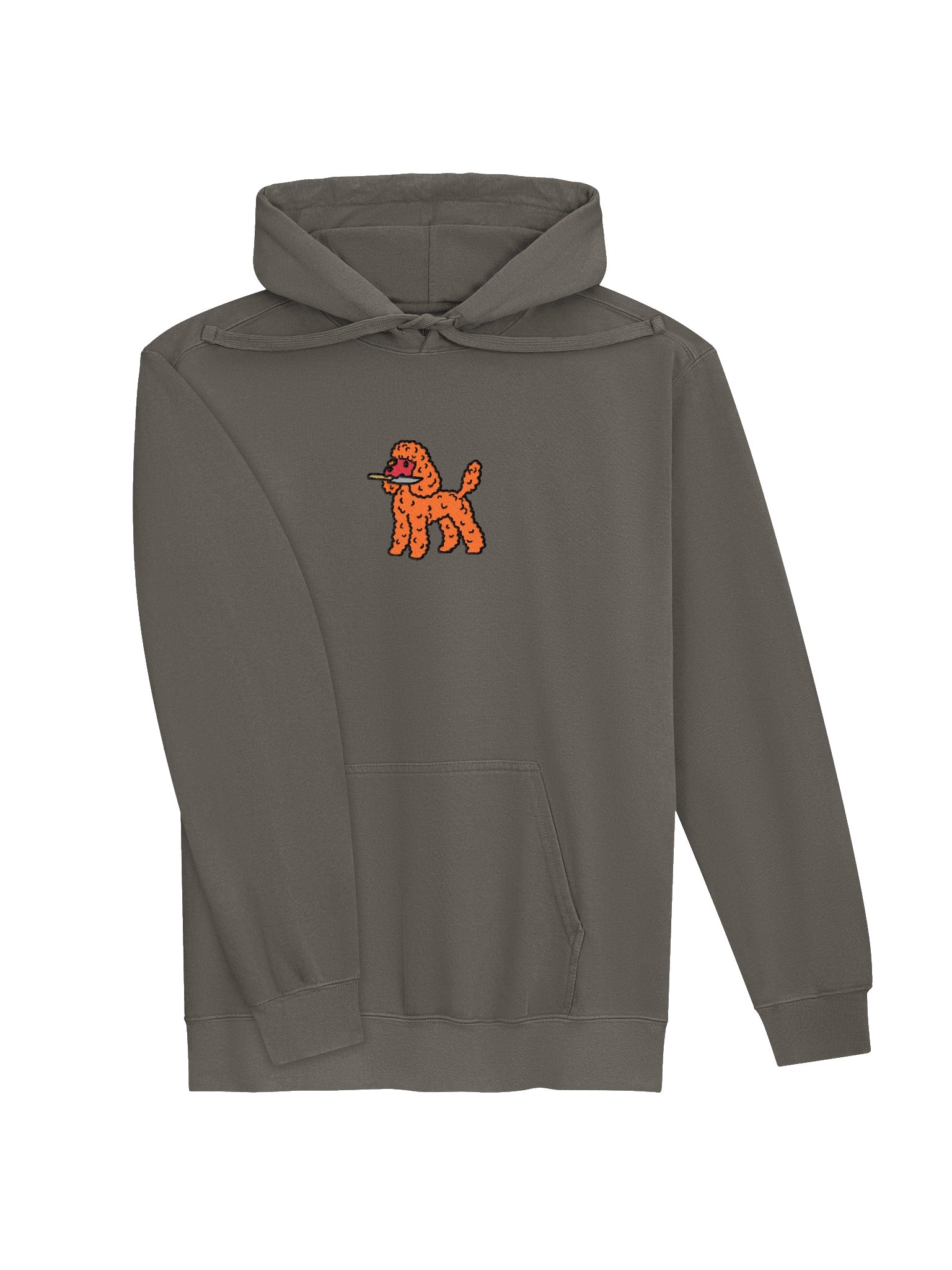 Funny Chibi-Style Poodle(Red) Embroidered Premium Hoodie product image (15)