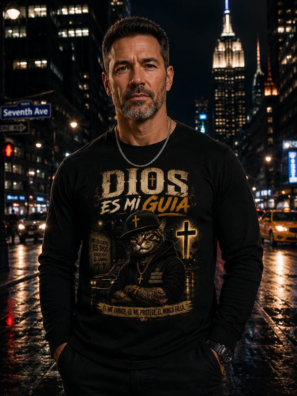 Camisa Manga Larga Dios es mi Guia Streetwear product image (2)