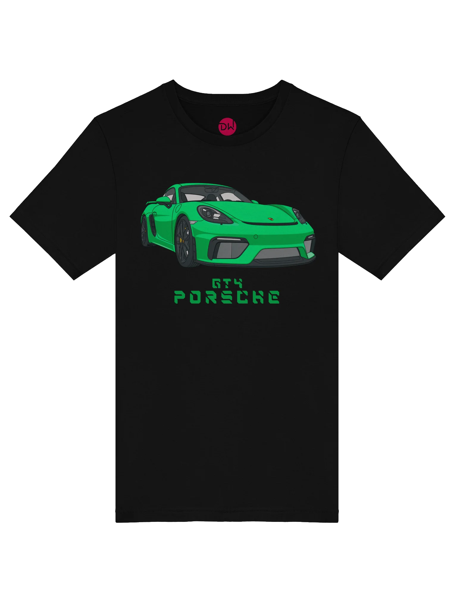 Python Green Porsche GT4 Shirt (Retro, Sketch, Silhouette) product image (38)