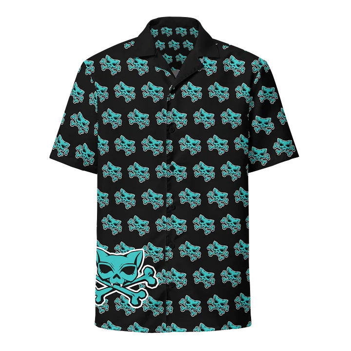 Turquoise Kat Skull Hawaiian Shirt product image (1)