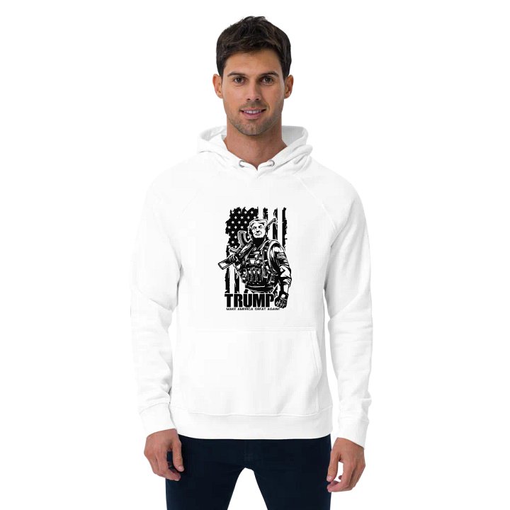 Trump AK47 - Unisex Eco Raglan Hoodie product image (9)