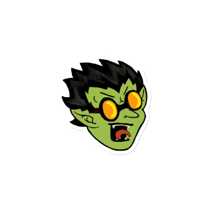 Goggle-Wearing Scream Goblin Die-Cut Magnet product image (2)