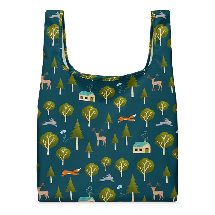Cozy Cabin and Forest Animals Shopping Bag product image (1)