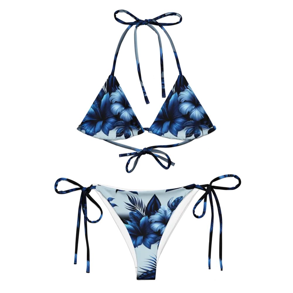 Blue Hibiscus Elegance String Bikini product image (6)