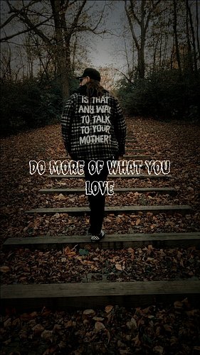 A little motivational Monday content. 

Do more of what you love.

Embrace your weirdness. 

Go against the grain.

#crosssti...
