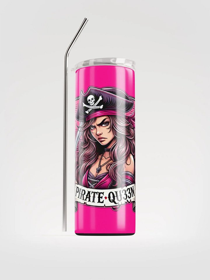 PirateQueen Steel Tumbler w/straw product image (1)